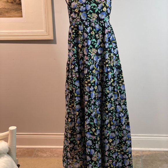 MOON RIVER Woven Printed Dress With Tied Straps Size M - Picture 5 of 11